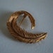Reserved for M: Gold Feather Brooch
