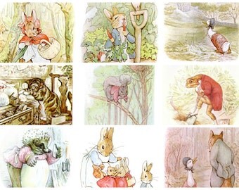 423 Beatrix Potter Images from Peter Rabbit, Squirrel Nutkin, Jemima Puddle-Duck, etc. Instant Digital Download