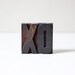 xo letterpress / printers type stamp