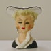 Vintage Napco Lady Head Vase Napcoware Mid Century woman figurine Planter