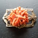 Victorian coral pin wire wrapped 10k gold wash