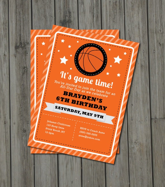 card template clinic baby Party Basketball similar Invitation Birthday to Items