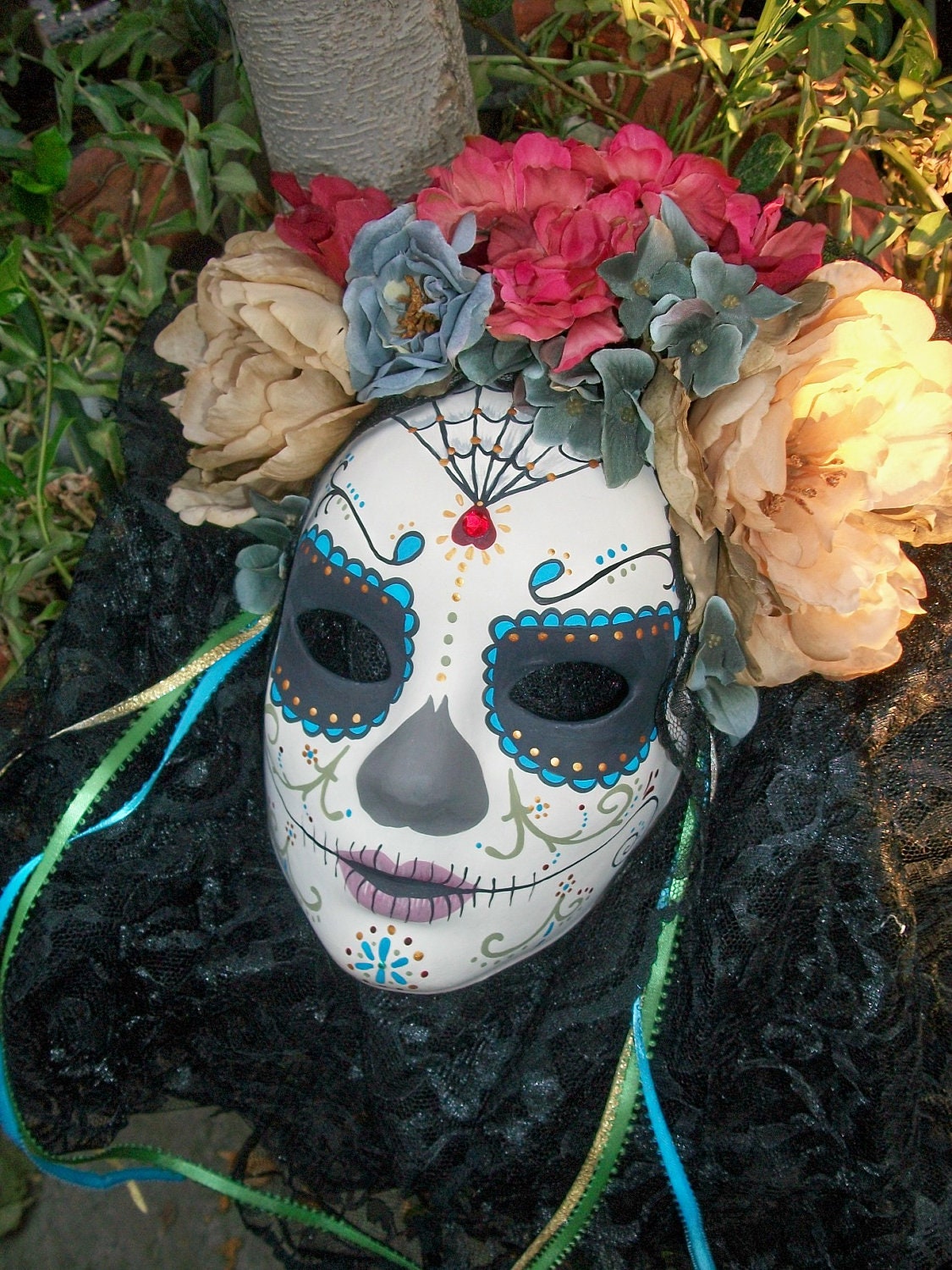 Dia de Los Muertos Catrina Mask Titled La Belle Muerta