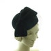 Black Fur Felt Pillbox Hat - Retro Style Cocktail Hat & Veil - Dress Hat - Tilt Hat