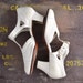 vintage 1930s shoes / white wedding shoes / 1930s t-straps shoes