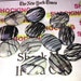 DESTASH. Blackline Jasper Ovals 28x22mm. 12 Beads.