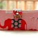 Clutch wallet all vegan handmade pink elephant