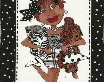 Loralie Stylish Sewing Quilting Lady quilt fabric ONE block
