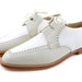 Vintage Kenneth Cole White Bone Leather Oxfords Made in Brazil Womens sz 8