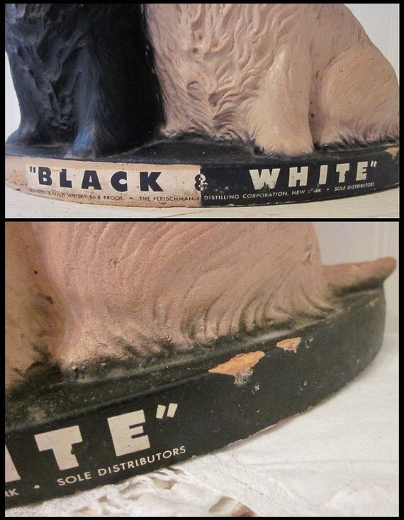 vintage Black & White Scotch Whisky Dogs Westie