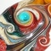 SALE...Autumn on the Bottom...... An ORIGINAL "Sea Bead" by Beatlebaby Glassworks...Handmade Lampwork Glass Organic Focal