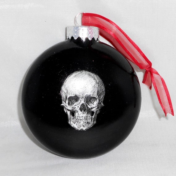 gothic christmas ornament skull ornament glass ornament gothic christmas ornament skull ornament glass ornament
