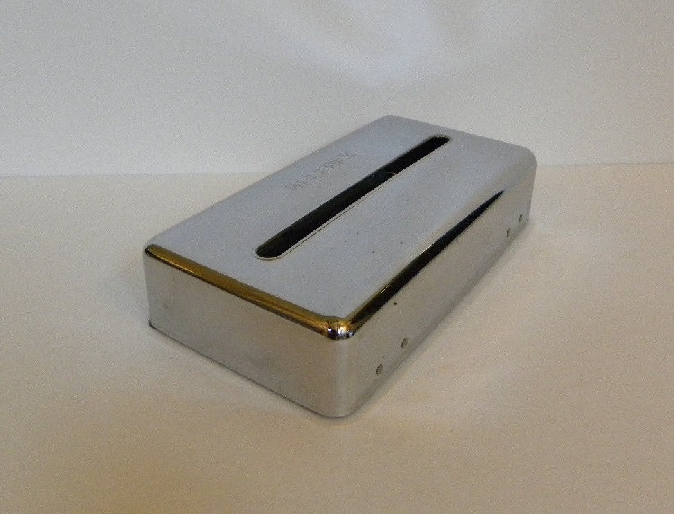 Vintage Chrome Kleenex Box Original Kleenex brand Tissue