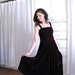 Vintage 1980's Does 1940's Deep Plum Velvet Cocktail Dress