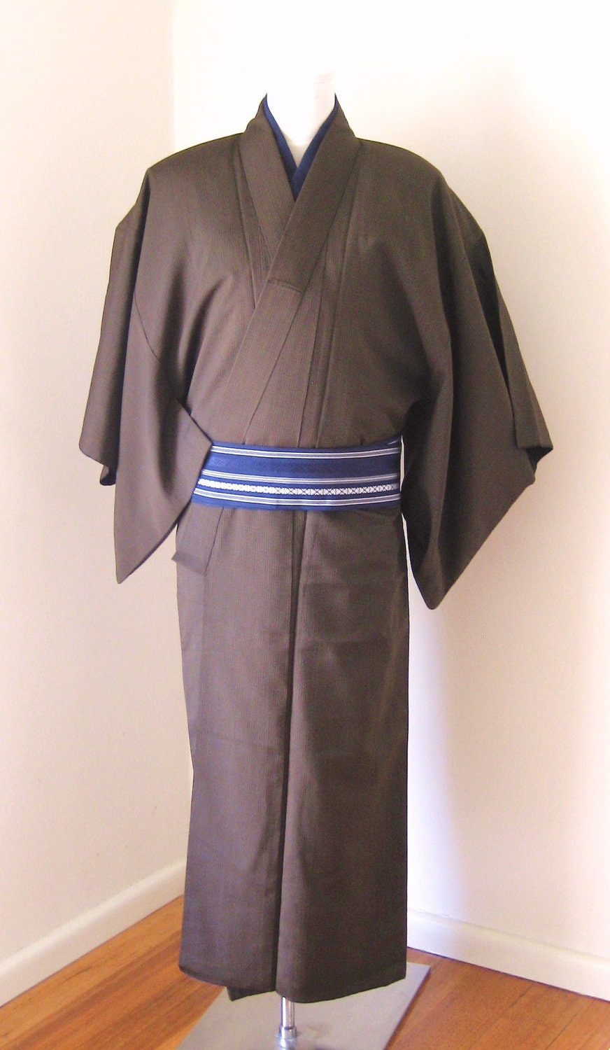 Mens Kimono Jacket HAORI KIMONO 2 pieces set vintage samurai