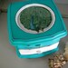 Whimsical Music Box - Upcycled Jewelry Box in Shabby Turquoise