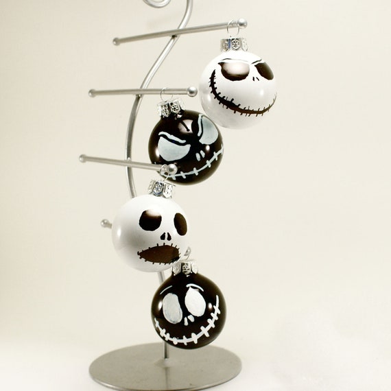 Items similar to The Nightmare Before Christmas Ornaments Set of 4 Hand ...