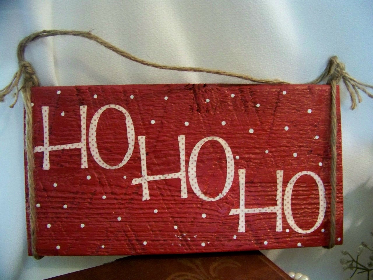 HO HO HO Primitive Christmas Decor Handmade Barn Wood Sign