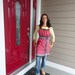 4RetroSisters Womens Full Apron - Gathered Gabrielle Style -"Jumble Berry Pie" - Retro Modern