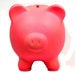 Upcycled Piggy Bank, Neon Pink, Glow in the Dark
