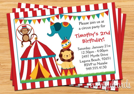 Carnival 1St Birthday Party Invitations 8