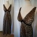 Sexy 1960's leopard print sheer nylon night gown lingerie bombshell sex kitten - size Large