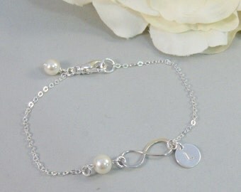 Infinity,Bracelet,Infinity Bracelet,Initial Bracelet,Hand Stamped Bracelet,Sterling Silver Bracelet,Sterling Silver Infinity,valleygirldesig