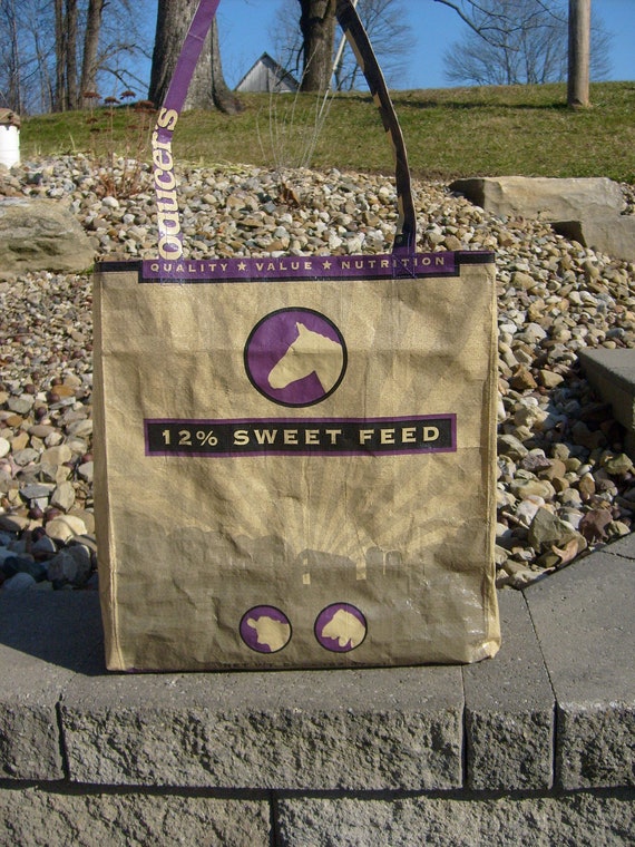 Recycled Feed Sack Purple Horse Food Reusable Market by frankcluck