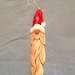 Hand Carved Handmade Santa Tree Ornament Wood Carving Icicle Ornament Gift For Christmas OOAK