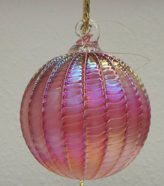 hand blown glass ornament pink oneil 3277 hand blown glass ornament pink oneil 3277