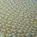 READY TO SHIP 35" Honey yellow and sky blue with, natural colored usa organic cotton