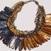 Ceggio- Shell, Pearl, and Chain Statement Necklace by Ashlee Collection on Etsy