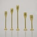 Vi n t a g e Modern Solid Brass Candle Sticks Holders Set of Five Taiwan