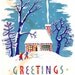 Vintage Christmas Card Snowy Cottage Winter Scene