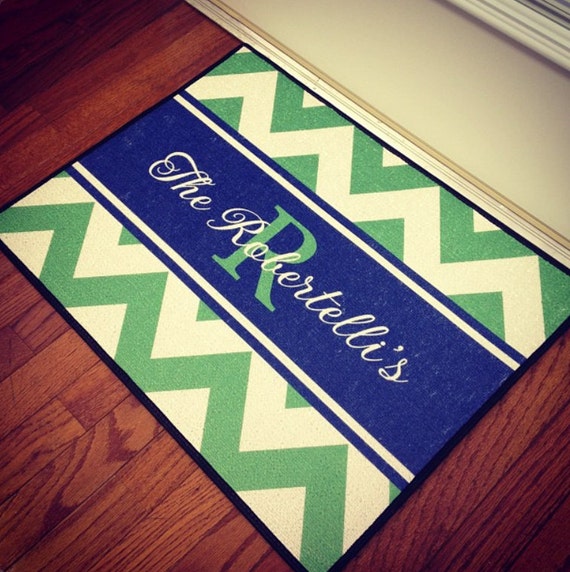 Items similar to Monogrammed Door Mat Indoor and Outdoor Use on Etsy