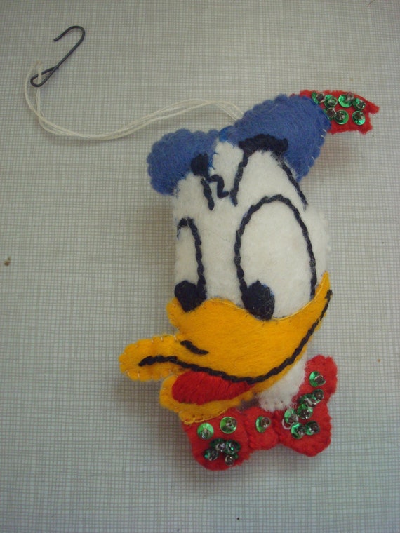 vintage felt and sequin donald duck disney christmas ornament vintage felt and sequin donald duck disney christmas ornament