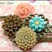 Flower Hair Pins, Floral Bobby Pins, Vintage Style Flower Hair Pins, Garden Jewelry, Gift for Teen, Gift for Teacher, Daisy Rose Mum