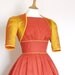 Size Uk 12 (US 10) - Amber and Yellow Sunburst Bolero Jacket - made by Dig For Victory