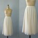 Vintage 1980s Flirty Ivory Chiffon Maxi Skirt - Small
