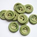 Lichen Green Zipper Ceramic Buttons