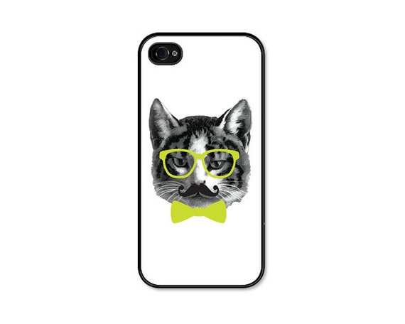 Cat Apple iPhone 4 Case - Plastic iPhone 4 Cover - Funny iPhone 4 Skin ...