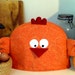 Chicken Toaster Cover - orange swirls