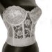 Vintage Strapless White Lace Bustier, size 34B by Valmont