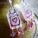 Happy Monster Pretty Pink Dangle Earrings