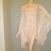 Vintage Cut Work CROCHET Dress Caftan CaPe Sleeve PONCHO Hippie ooak M-L