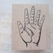 rubber stamp - HAND, collage, art stamp - gently used