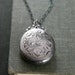 Oxidized Sterling Silver Locket Necklace, Feminine Romantic Vintage Pendant - Birks Tradition
