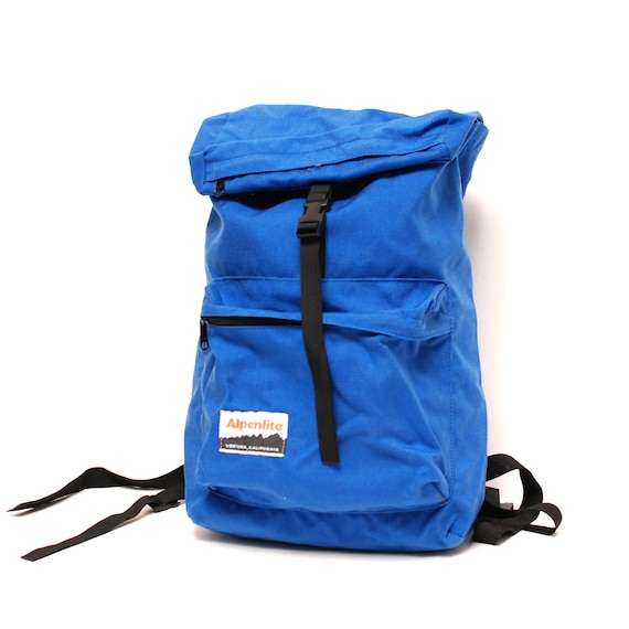 ALPENLITE blue canvas 70s HIKING OUTDOORS backpack made in usa