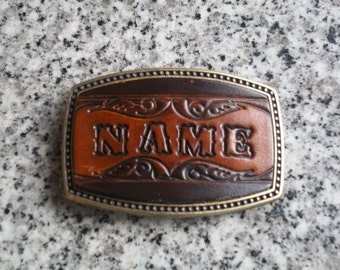 Leather "Name" Buckle-Made to be personalized with up to 5 letters