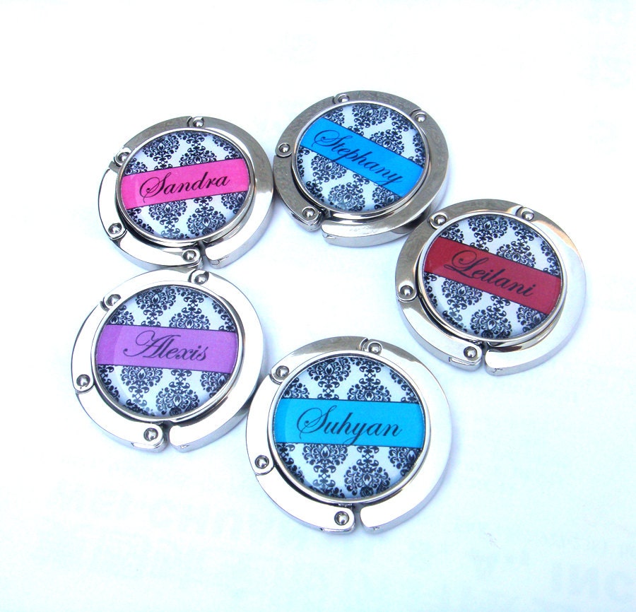 Unique bridesmaids gift ideas Personalized Purse Hangers